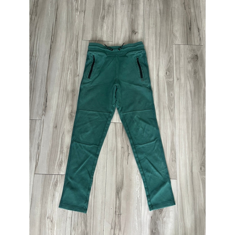 GapFit Boys Forest Green Jogger Pants XXL Recycled Knit Zipper Pockets